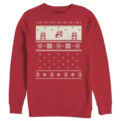 Men's Nintendo Christmas Sweater Mario Sweatshirt - Red - Large : Target